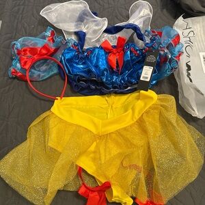 Fashion Nova Shimmering Blue and Yellow Costume